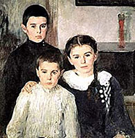 Беньков Павел Петрович  «Портрет детей Ковалевских» 1913г.(Справа- Зина Ковалевская)
