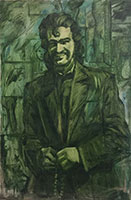 Ганиев Абдувахоб  1940г.р.  Портрет художника.  х.м. 80Х120  Самарканд.