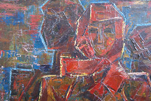 Абдувахоб Ганиев. Сеятели х.м. (фрагмент) 100Х130  1987г.