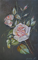 Белые розы. 75Х45 х.м. 2013г.