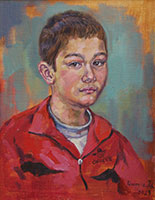 Жасурбек (Портрет сына). 50Х40 х.м. 2023г