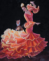 Танц Фламенко.х.м. 40х50. 2014г.